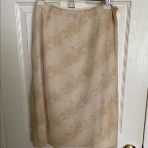 Banana Republic Elegant Silk Cream Skirt